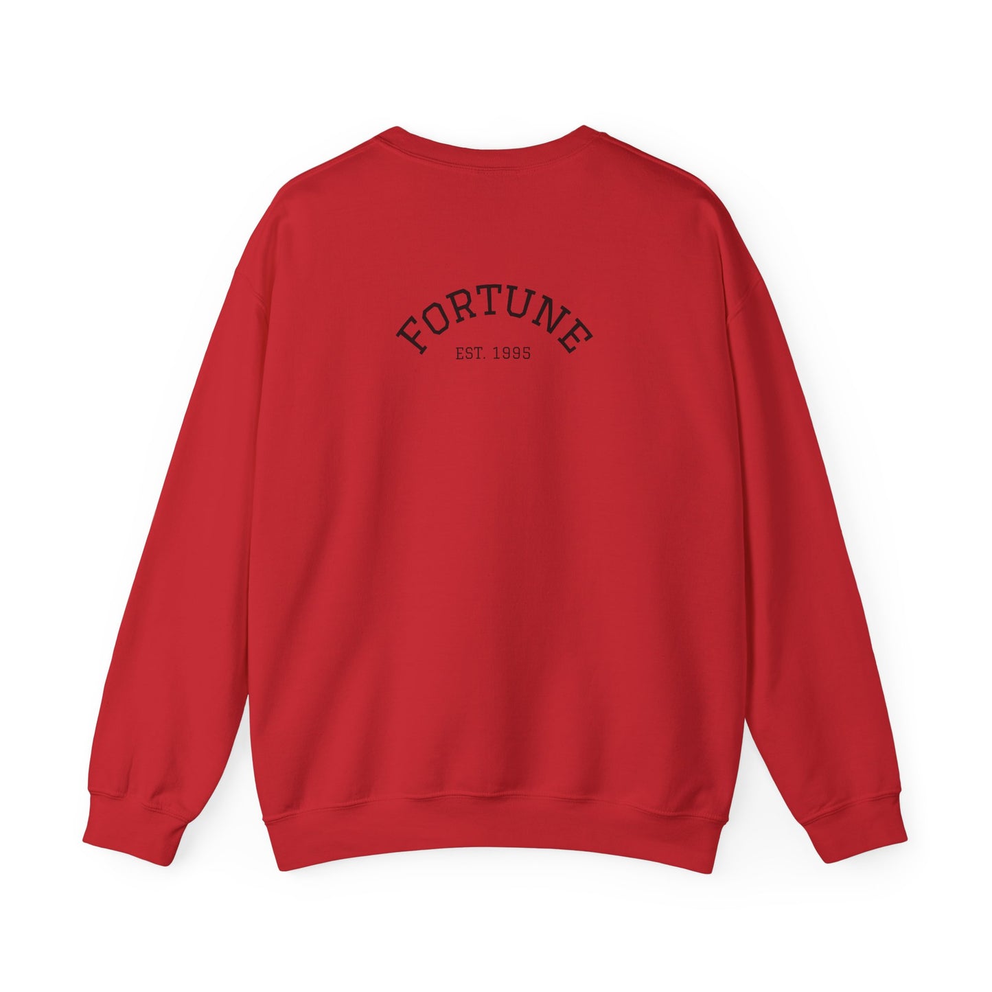 Fortune & Horseshoe Crewneck Sweatshirt — "Wear Your Fortune" Graphic