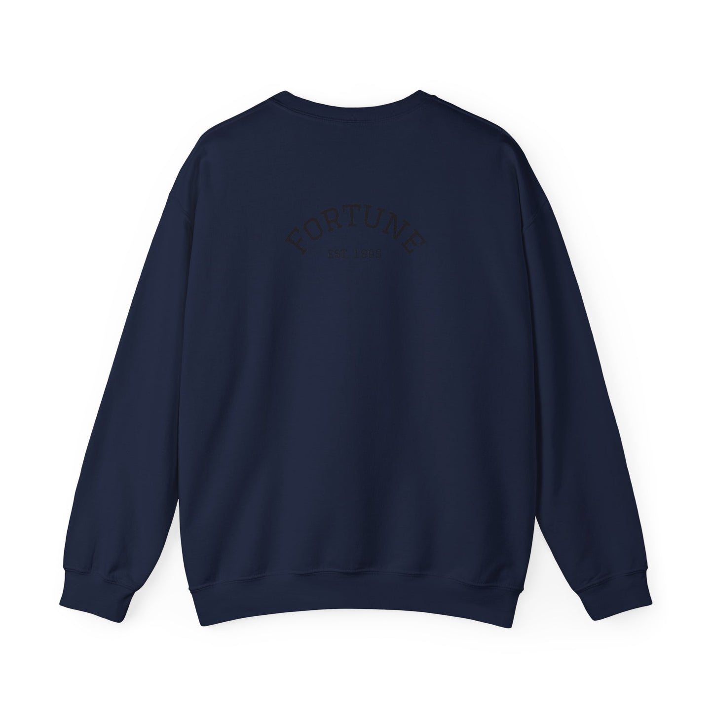 Fortune & Horseshoe Crewneck Sweatshirt — "Wear Your Fortune" Graphic