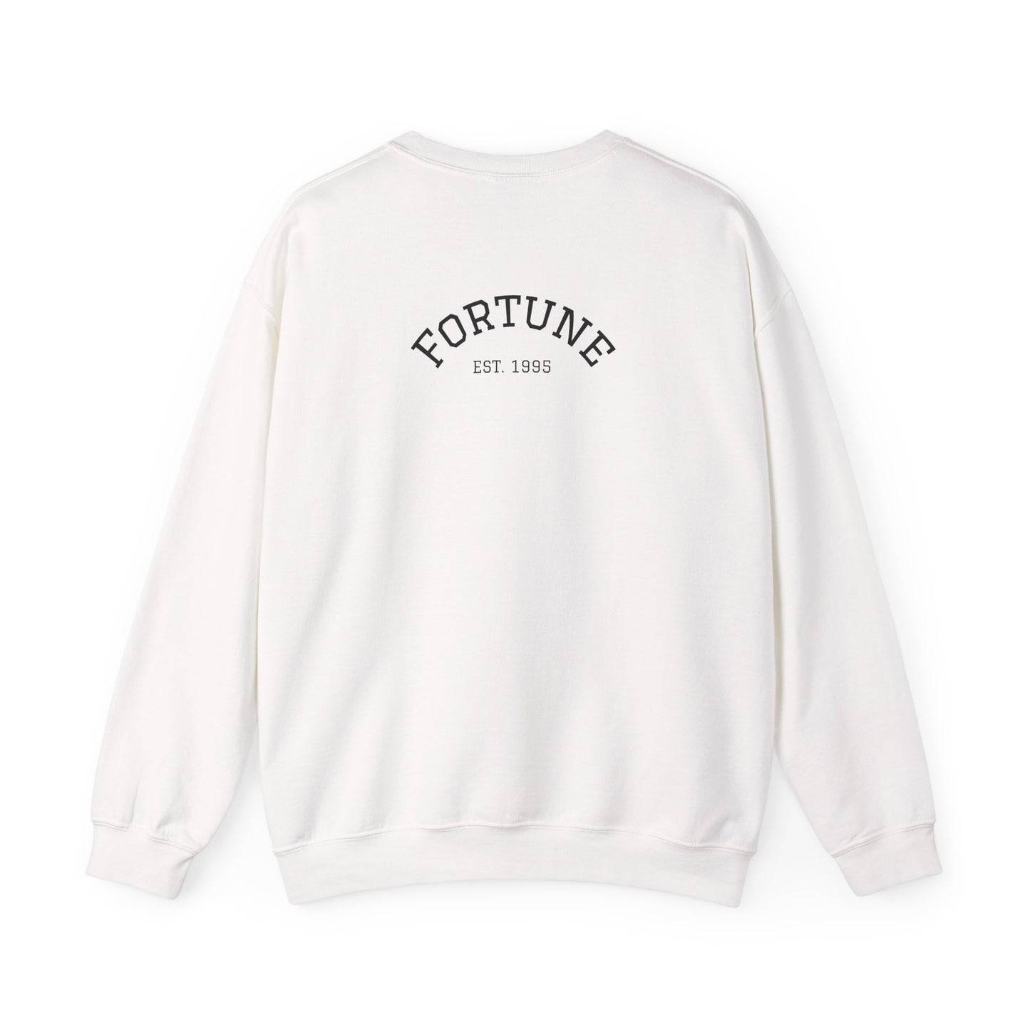 Fortune & Horseshoe Crewneck Sweatshirt — "Wear Your Fortune" Graphic