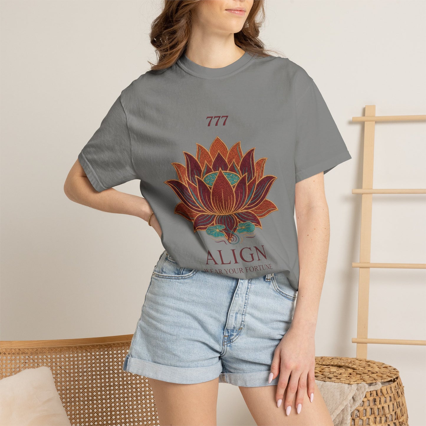 Align Lotus T-Shirt — 777 Spiritual Yoga Tee