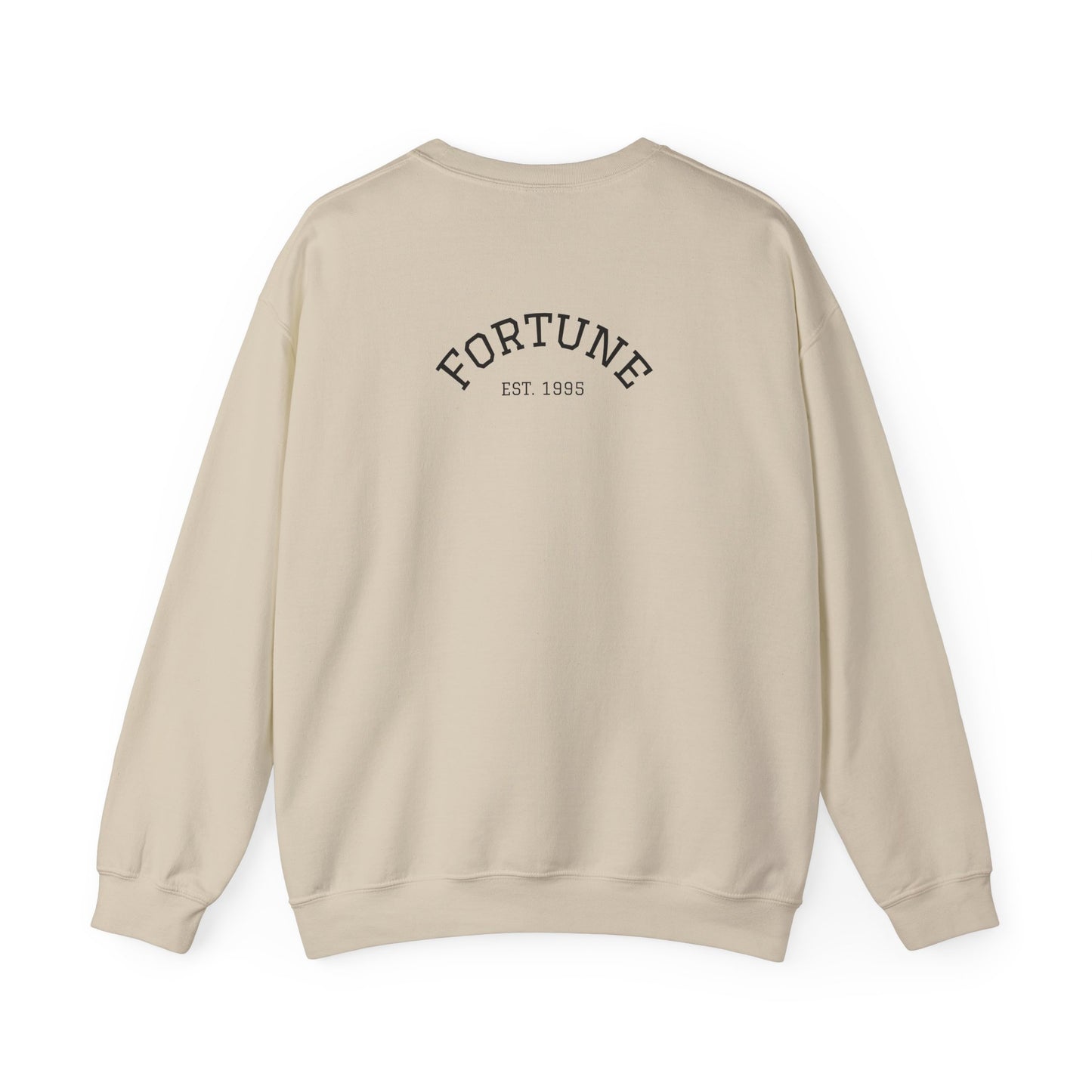 Fortune & Horseshoe Crewneck Sweatshirt — "Wear Your Fortune" Graphic