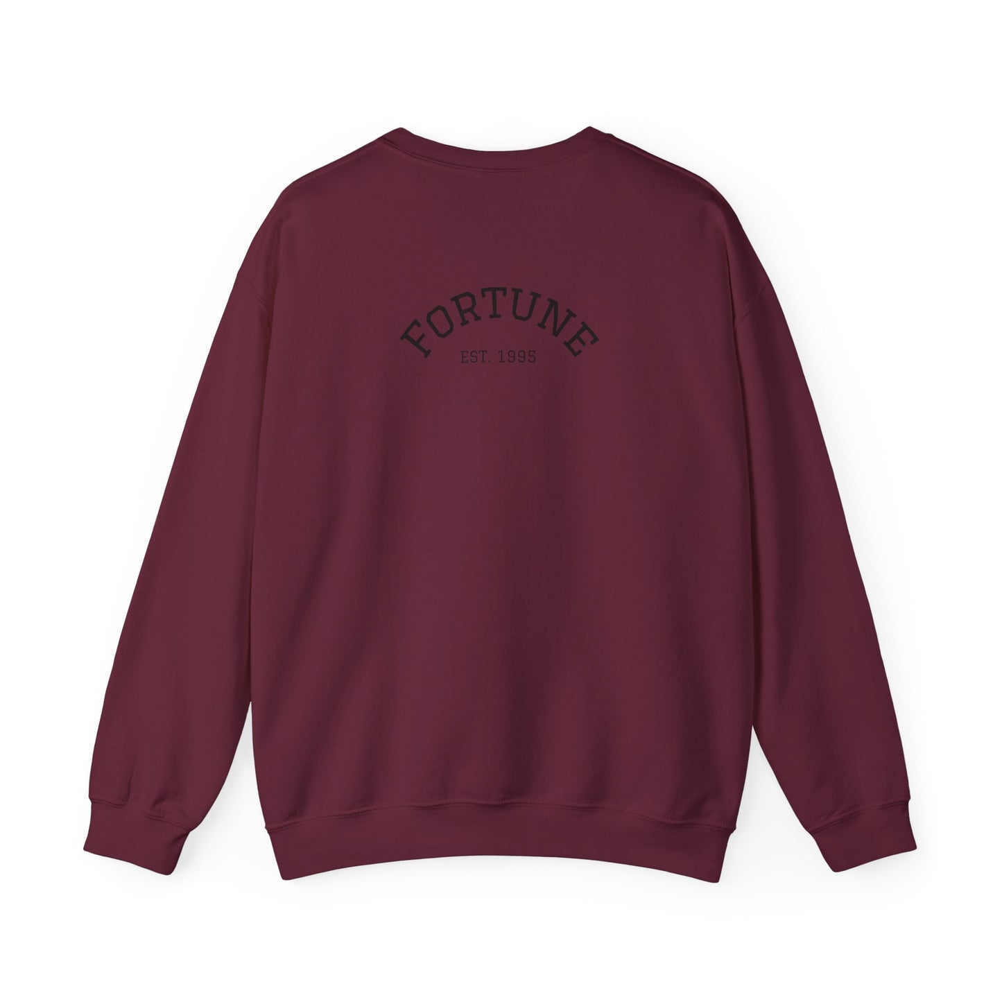 Fortune & Horseshoe Crewneck Sweatshirt — "Wear Your Fortune" Graphic