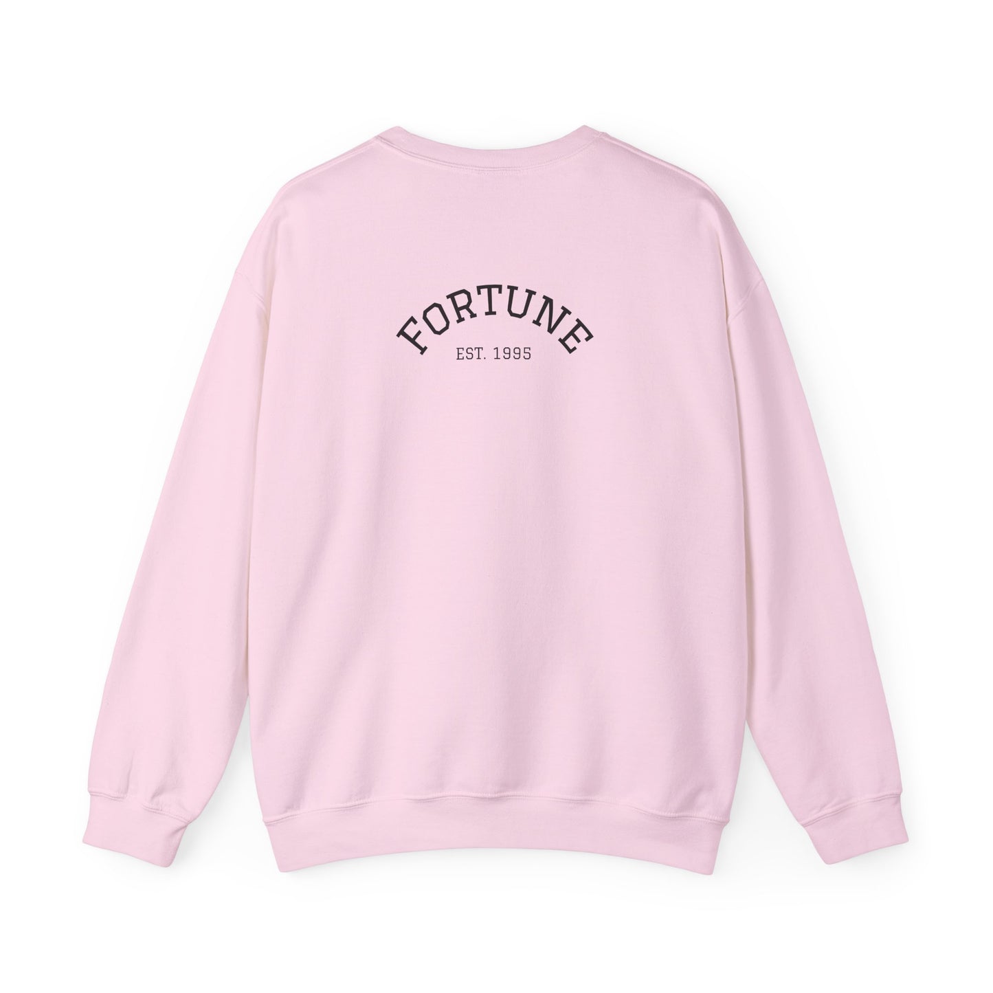 Fortune & Horseshoe Crewneck Sweatshirt — "Wear Your Fortune" Graphic
