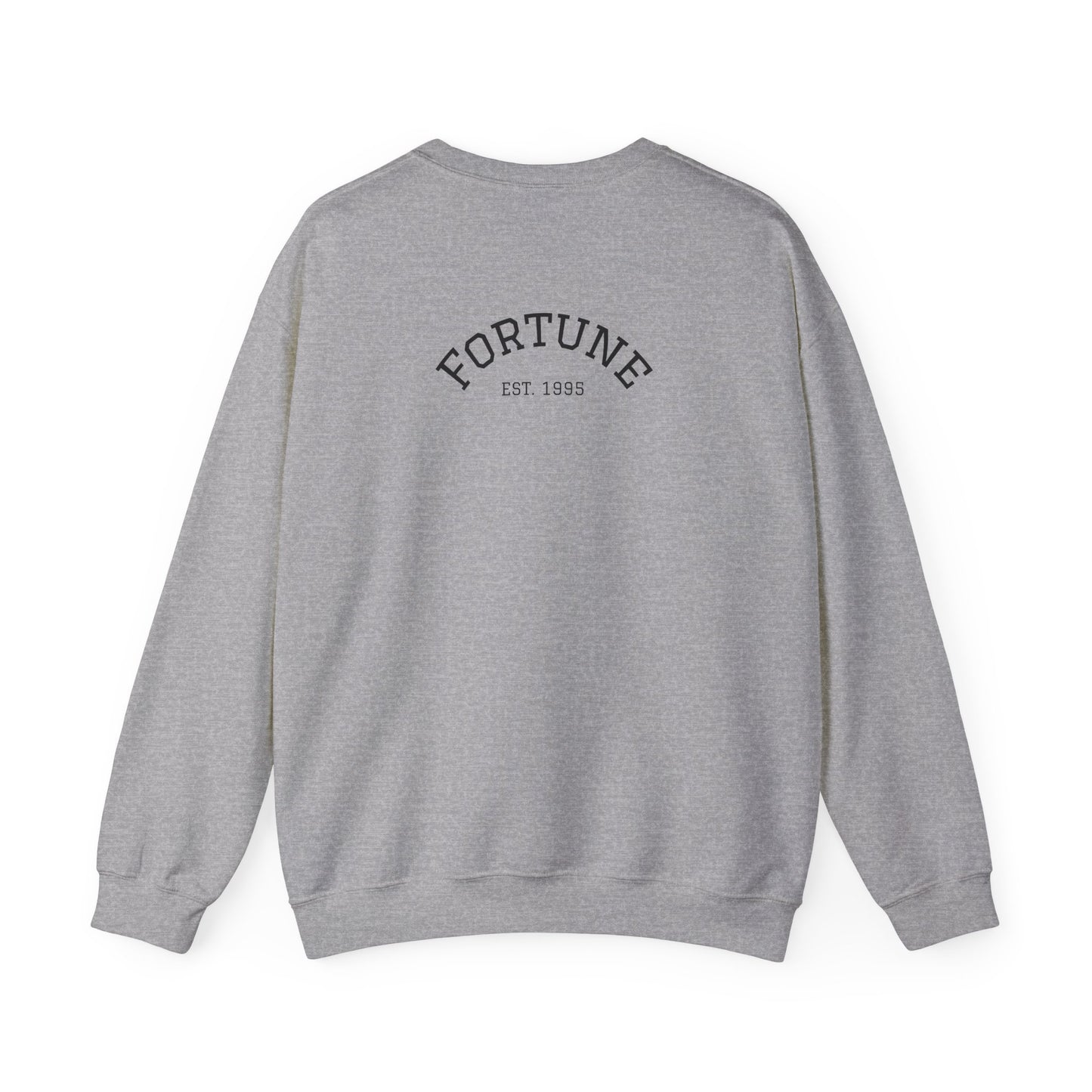 Fortune & Horseshoe Crewneck Sweatshirt — "Wear Your Fortune" Graphic